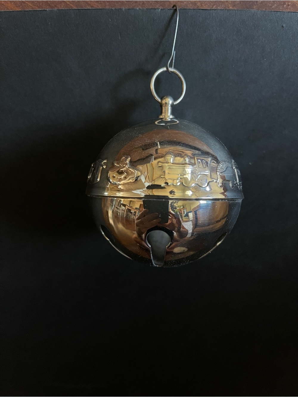 Wallace 1974 Holiday Sleigh Bell Ornament - Silver